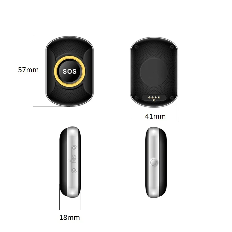 

Anti Lost GPS Tracker for Pets Kids and Elder Waterproof IP67 with SOS Button
