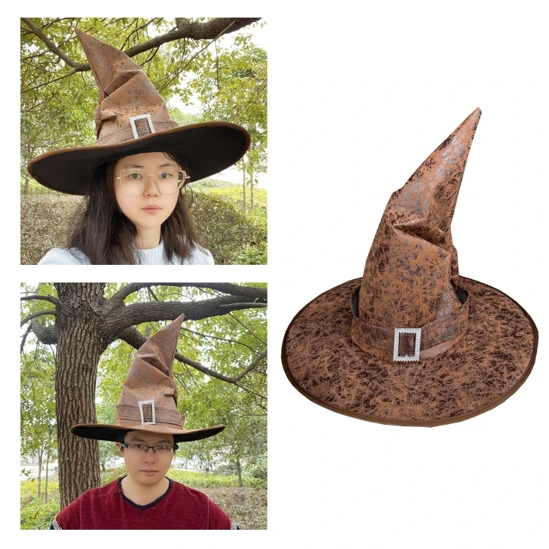 Witch Wizard Hat for Women Men for Halloween Costume Cosplay Night Decoration