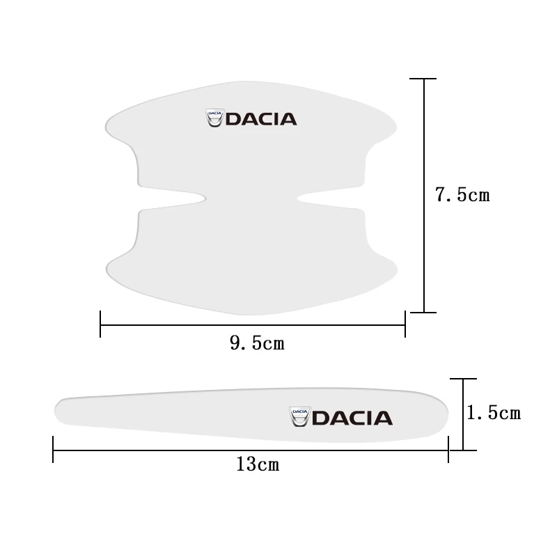 مقبض باب السيارة وعاء ملصقات شفافة شرائط حماية مضادة للتصادم ل داسيا داستر سانديرو ستيبواي لوجان لودجي عداء ببطء