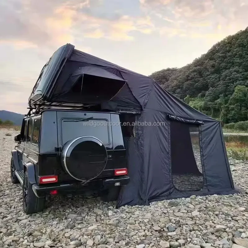 Fully Automatic Roof Tent Remote Control Hard Shell One Bedroom Four-season Waterproof Telescopic Ladder