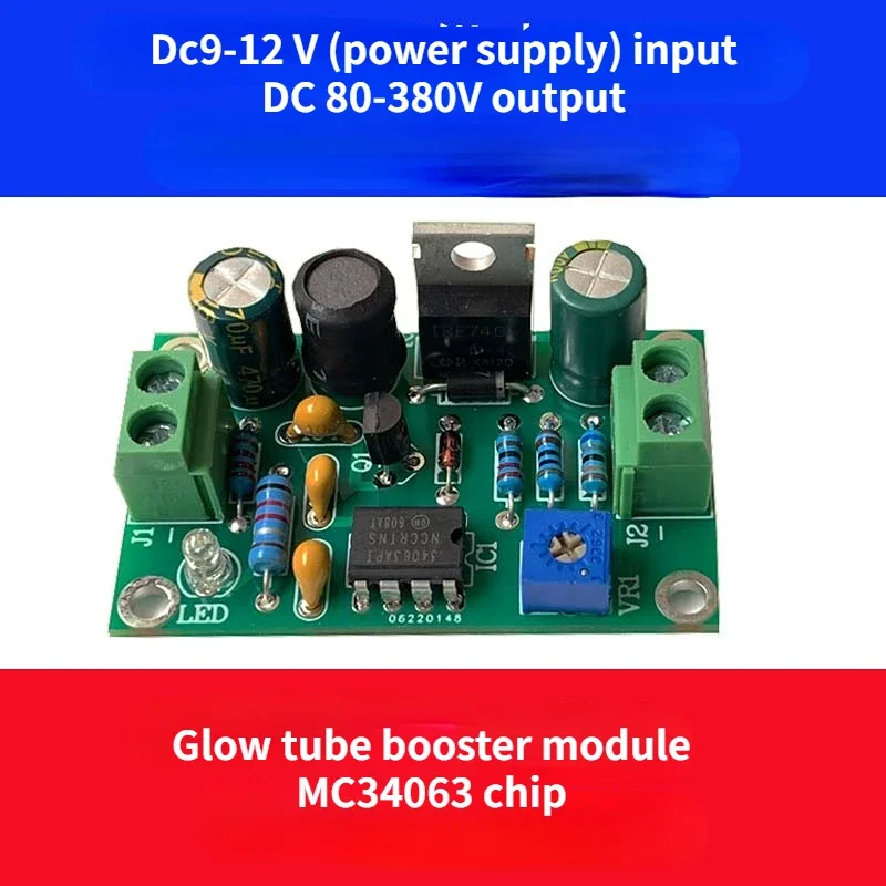 グローチューブ用の調整可能な電子管,ブーストモジュール,蛍光時計,出力12v〜250v,6e2,6e1,6e5c