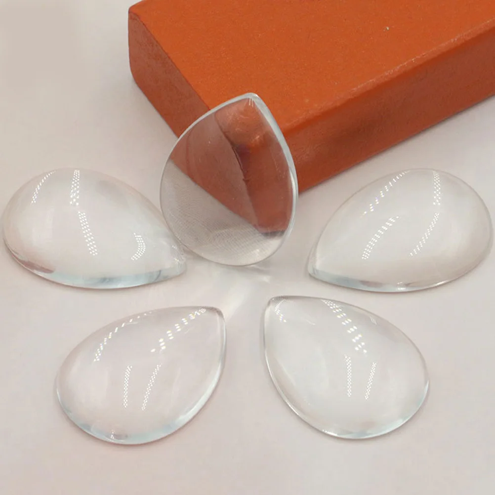 

100Pcs Glass Time Gemstickers Water Drop 18x25mm Transparent DIY Jewelry Sticker Pendant Craft Accessory DIY Pendant Accessory
