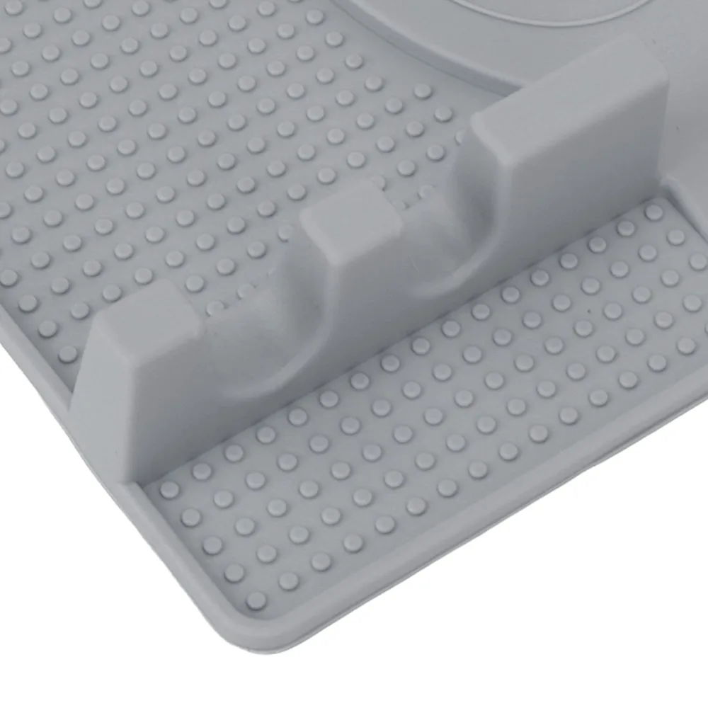 Food Grade Silicone Utensil Rest Drainage Texture Non Slip Bottom Spoon Holder Foldable Structure Heat Resistant Pot Lid Rest