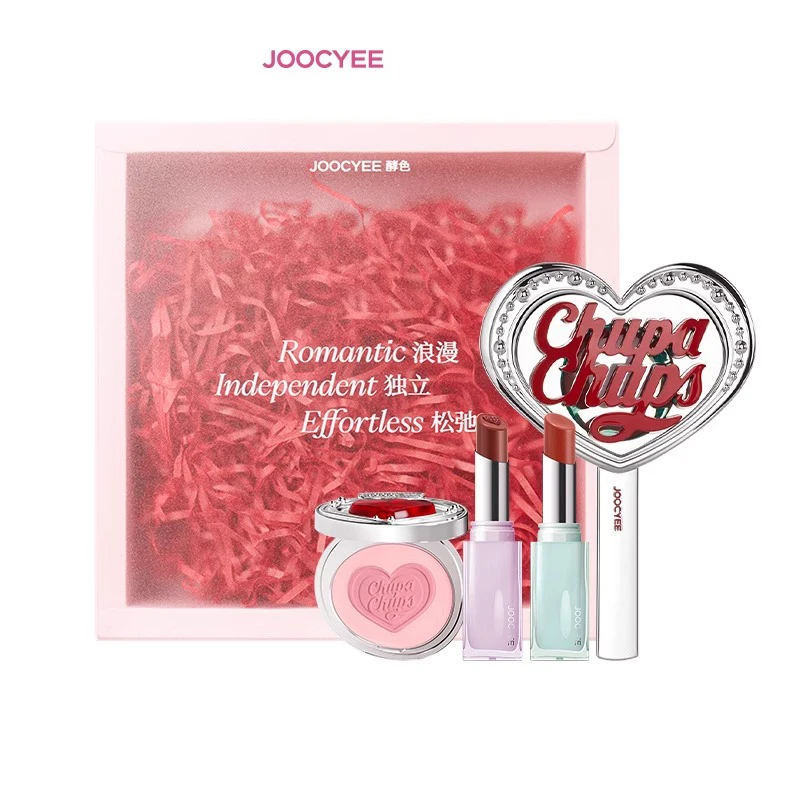 

Joocyee Jumbo Pearl Lipstick Lip Balm Blush Powder Mirror Gift Set Make Up Kit Professional Makeup Box Full