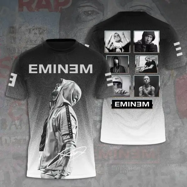 Popular Popular Rapper Eminem 3D Printed t shirts Men/Women Hip Hop Street T-Shirt Loose Casual Tee Top Oversized Men's Clothing - Image 2