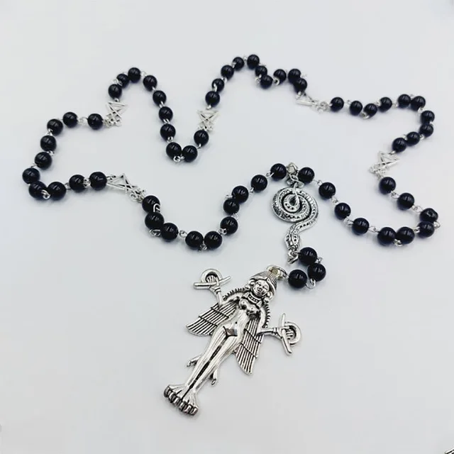 Baphomet Rosary/Mystery Rosary/Baphomet Rosary/Baphomet Rosary Necklace/Satan Goat Mendes Gift Altar Necklace