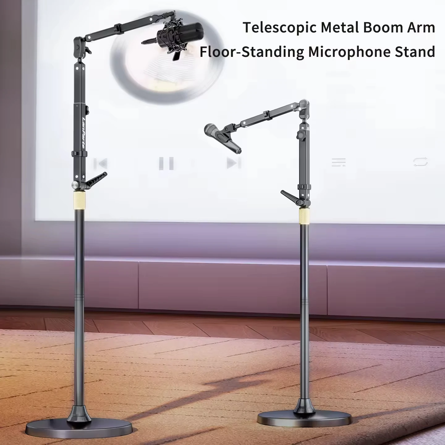 Telescopic Metal Boom Arm Floo - Microphone Stand Boom Arm Floor ulasan dan harga