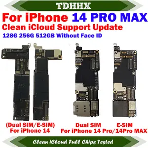Bilashmart iPhone 14 / 14Pro / 14 Pro Max Dual SIM ESIM Version Motherboard Without Face ID Clean iCloud Main Logic Board Working Plate