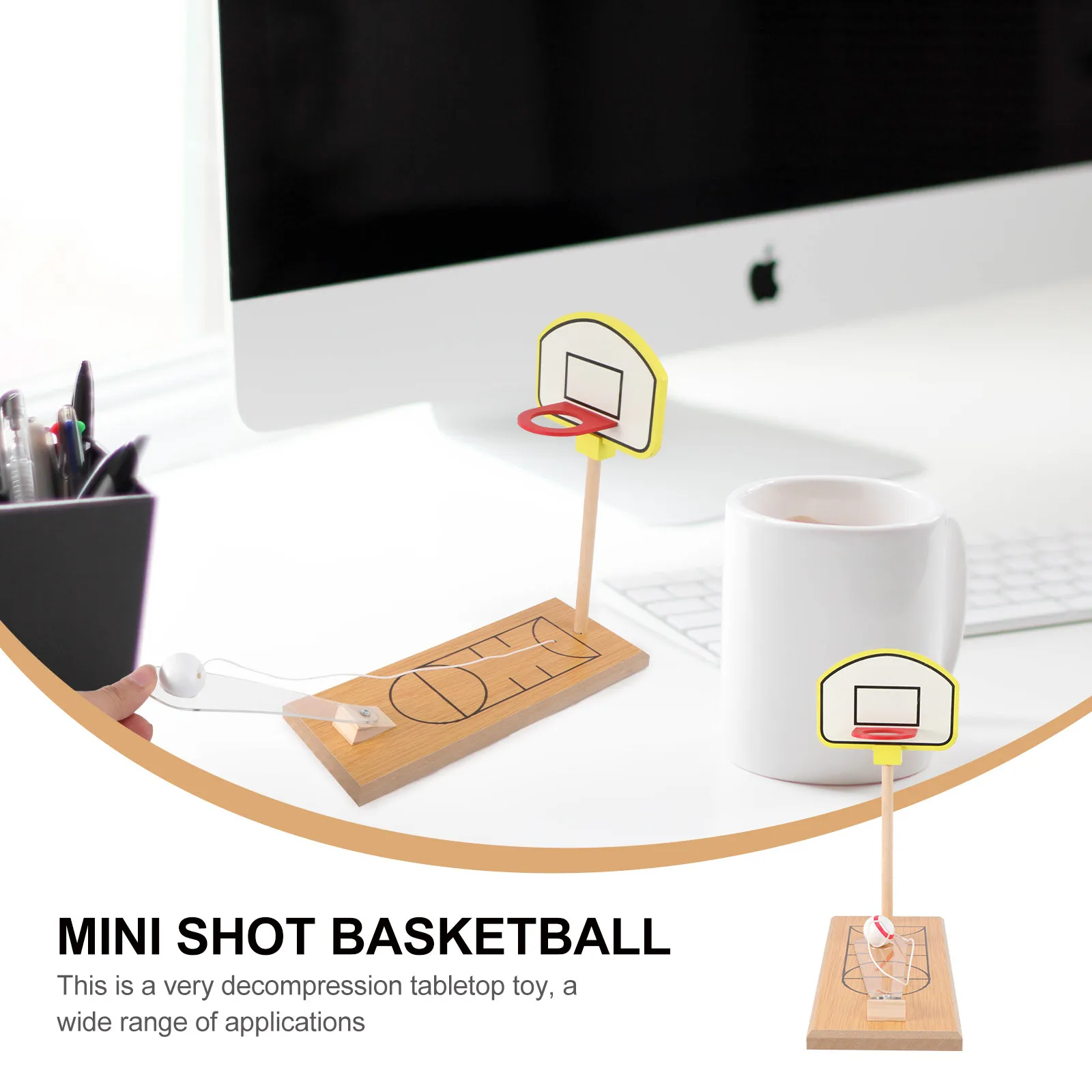 

Mini Wooden Finger Basketball Shooting Game Desktop Table Basketball Games Parent Child Interactive Entertainment Set