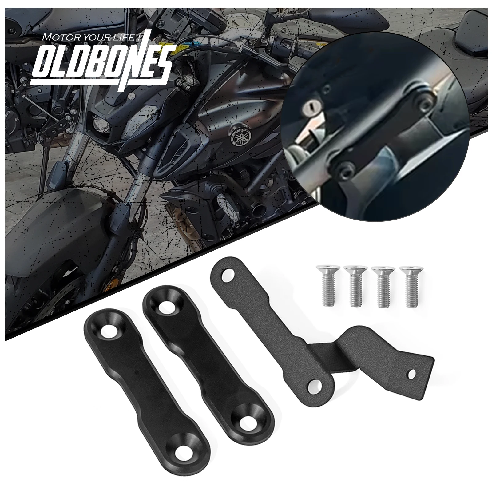 For Yamaha FZ07 MT-07 2014-2021 FZ-07 FZ 07 MT07 MT 07 CNC Aluminum Rear Passenger Peg Holes Cover Footpeg Block Off Plates