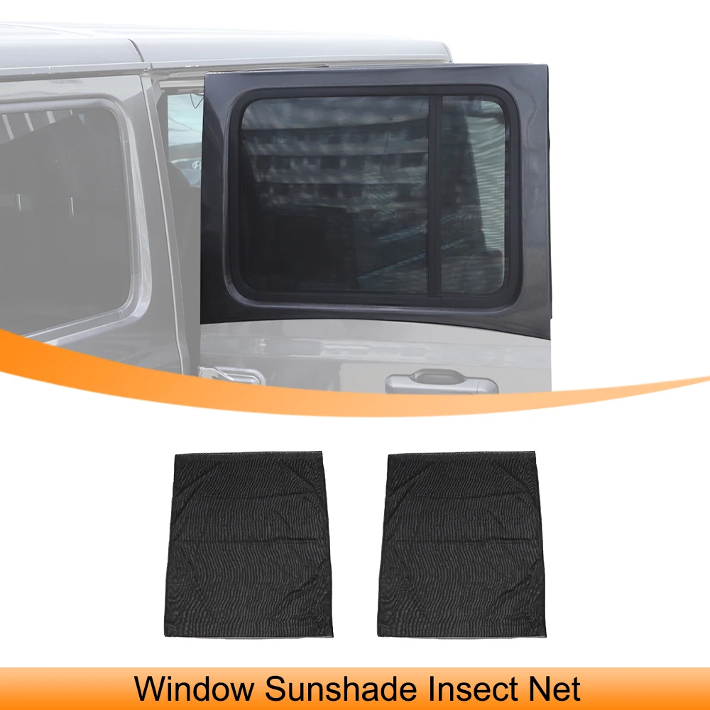 

Car Window Sunshade Cover Insect Net Sun Visor Anti-UV Curtain Mesh for Jeep Wrangler TJ JK JL JT BJ40 1997-2025 Car Accessories