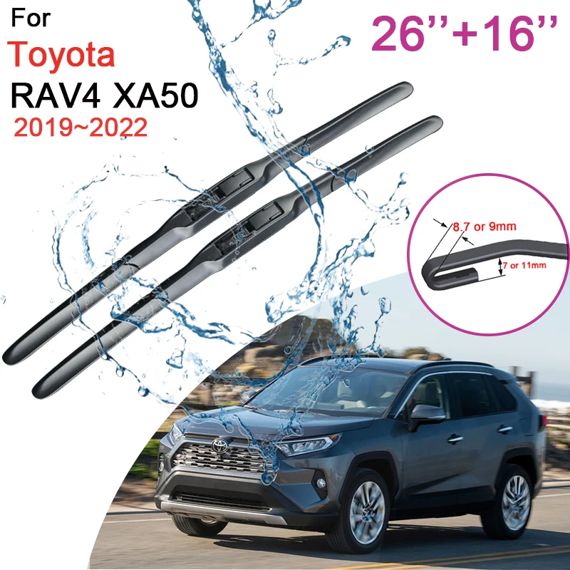 For Toyota RAV4 XA50 2019~2022 RAV 4 XA 50 SUV Car Wiper Blades Rubber Wiper Snow Scraping Front Windshield Brushes Accessories