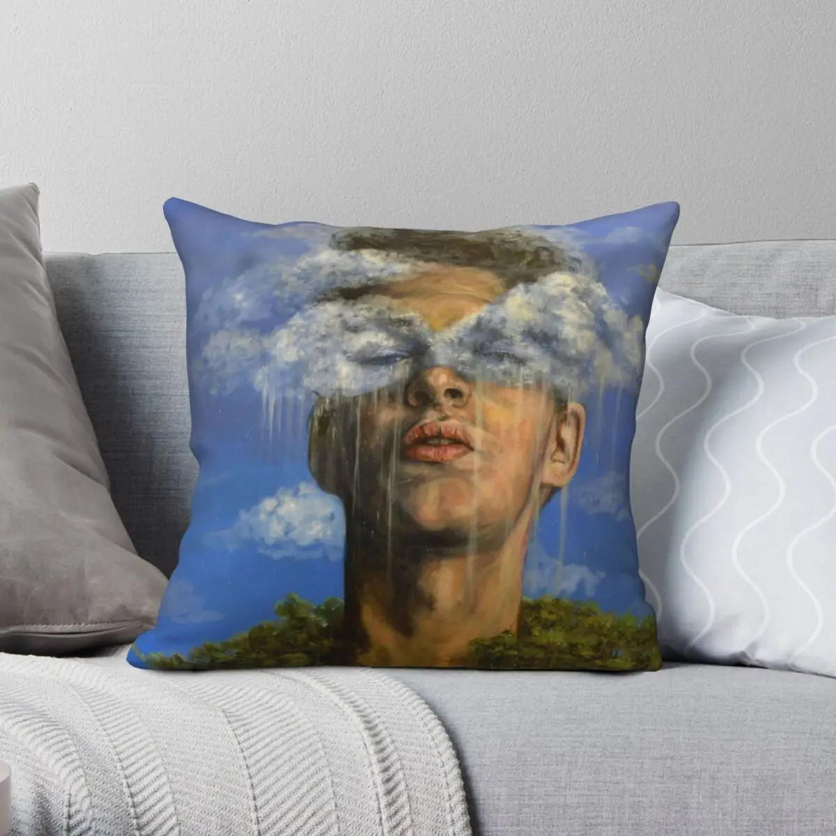 God Of Rain And Fertility Surreal Square Pillowcase Polyester Linen Velvet Creative Decorative Throw Pillow Case Sofa Cover 18