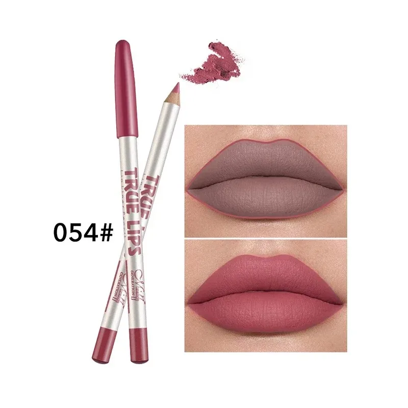 12 stks/set Cosmetische Professionele Houten Lipliner Waterdichte Dame Charmante Lip Liner Zacht Potlood Contour Make-Up Lippenstift Tool