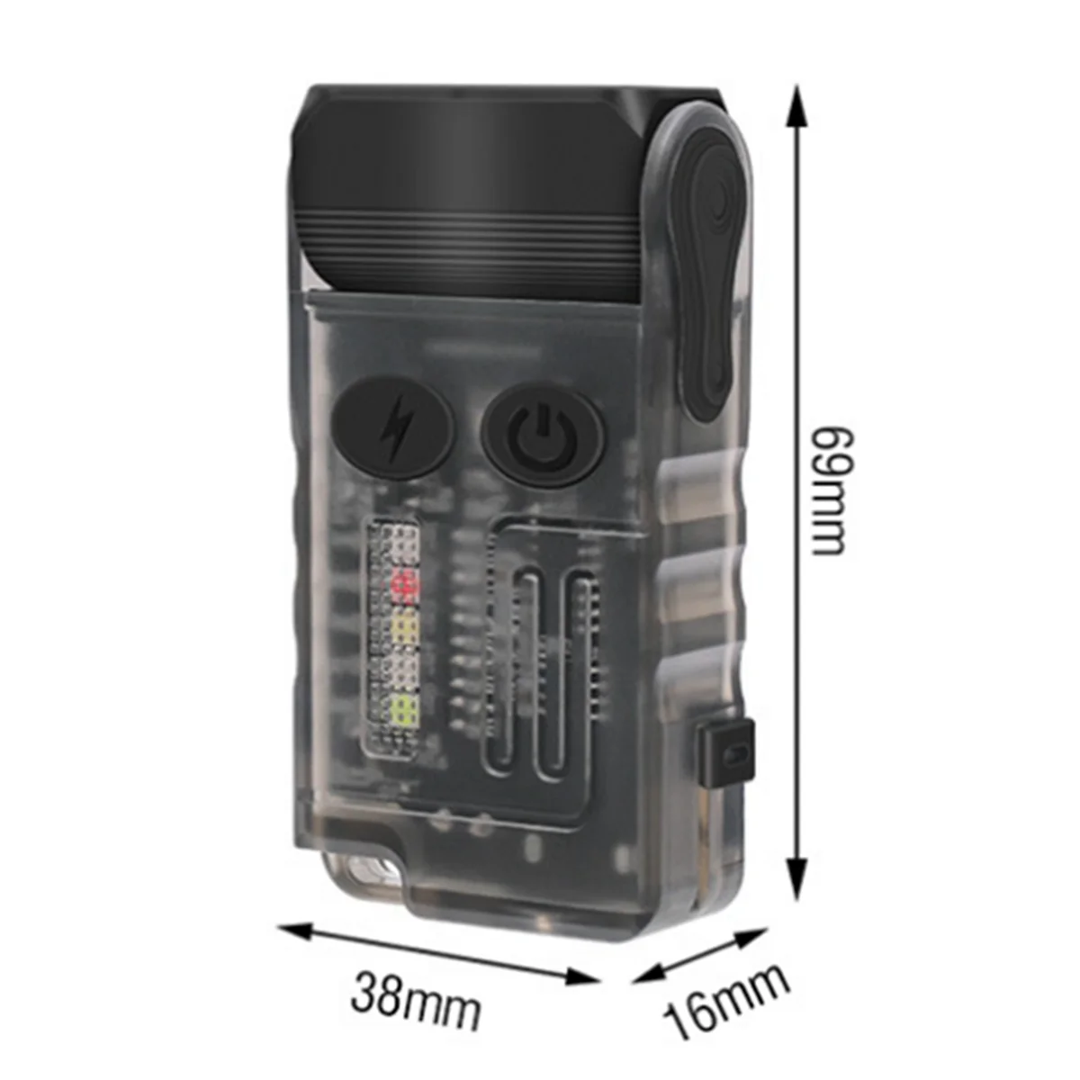 

ABMO V20 Keychain Flashlight 1000 Lumens USB Rechargeable with Clip Warm Red Blue COB Light 13 Modes Magnetic Flashlight