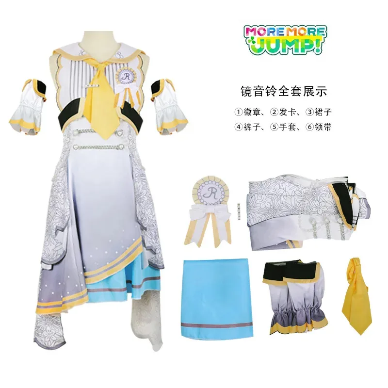 PJSK Cosplay Costume Wig Miku 3rd Anniversary Uniform Women Fashion Printed Dress Outfit Halloween Christmas stage Clothing vl;6