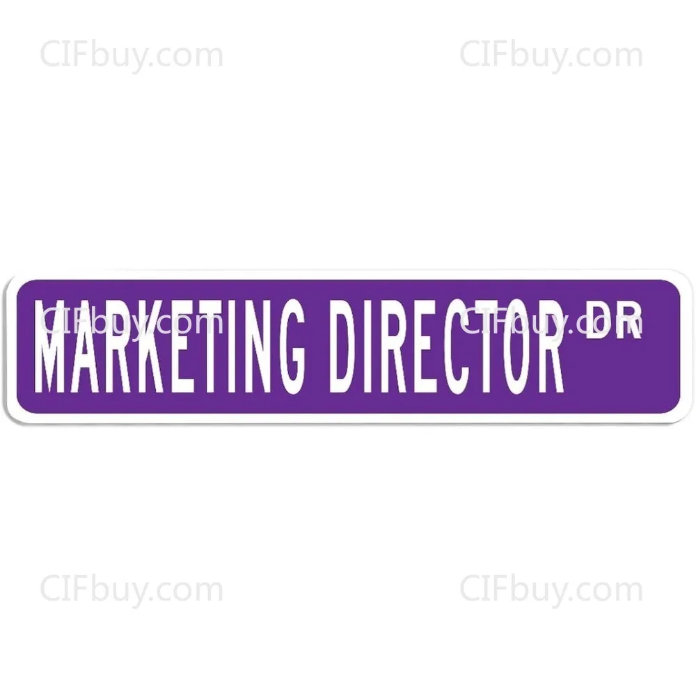 [2D Flat] 1pc Customizable Purple White Classic Street Style Career Aluminum Plaque Wall Decor (Only For Decoration)