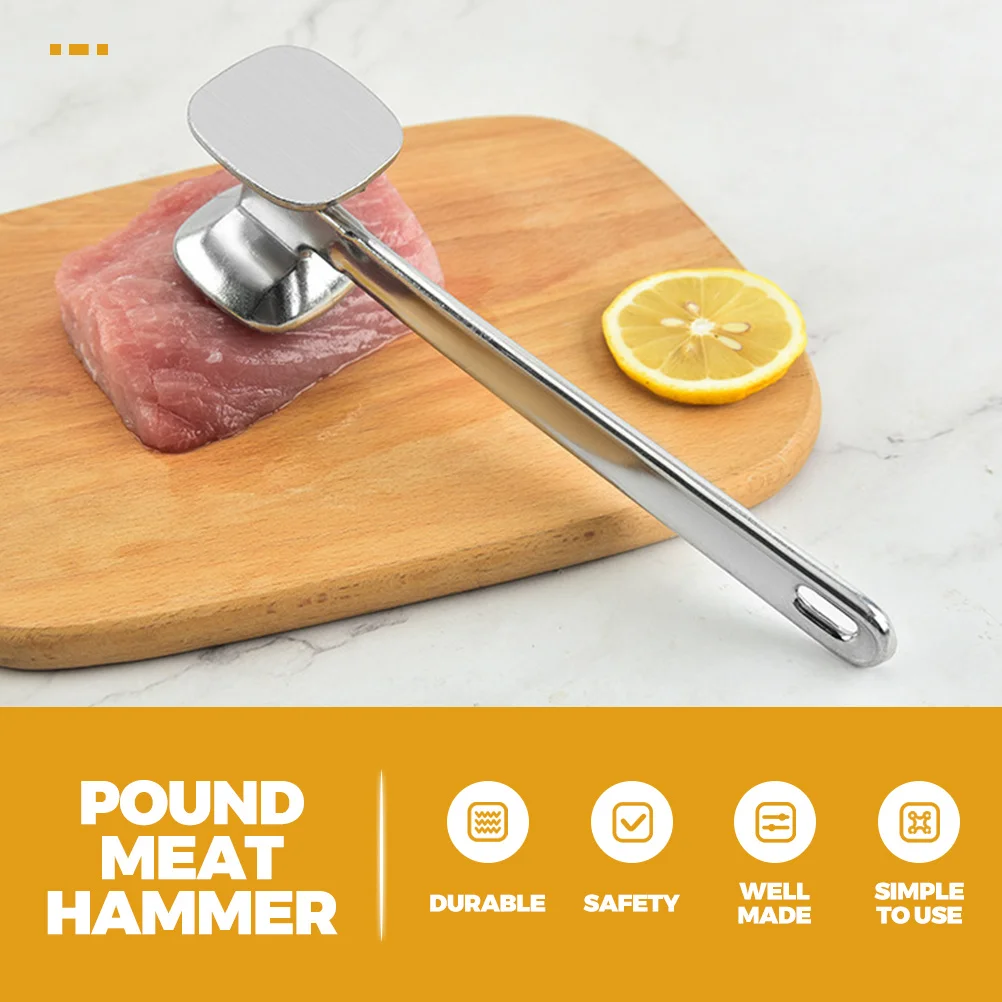 

Aluminium Alloy Meat Hammer Flat and Hammered Side Kitchen Steak Tenderizer Meat Mallet Tool Tenderizing Hammer