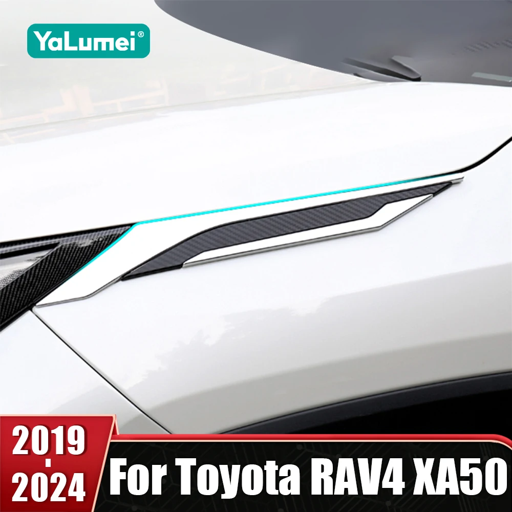

2Pcs Car Side Vent Air Flow Fender Intake Trim Sticker For Toyota RAV4 XA50 2019 2020 2021 2022 2023 2024 Hybrid Accessories