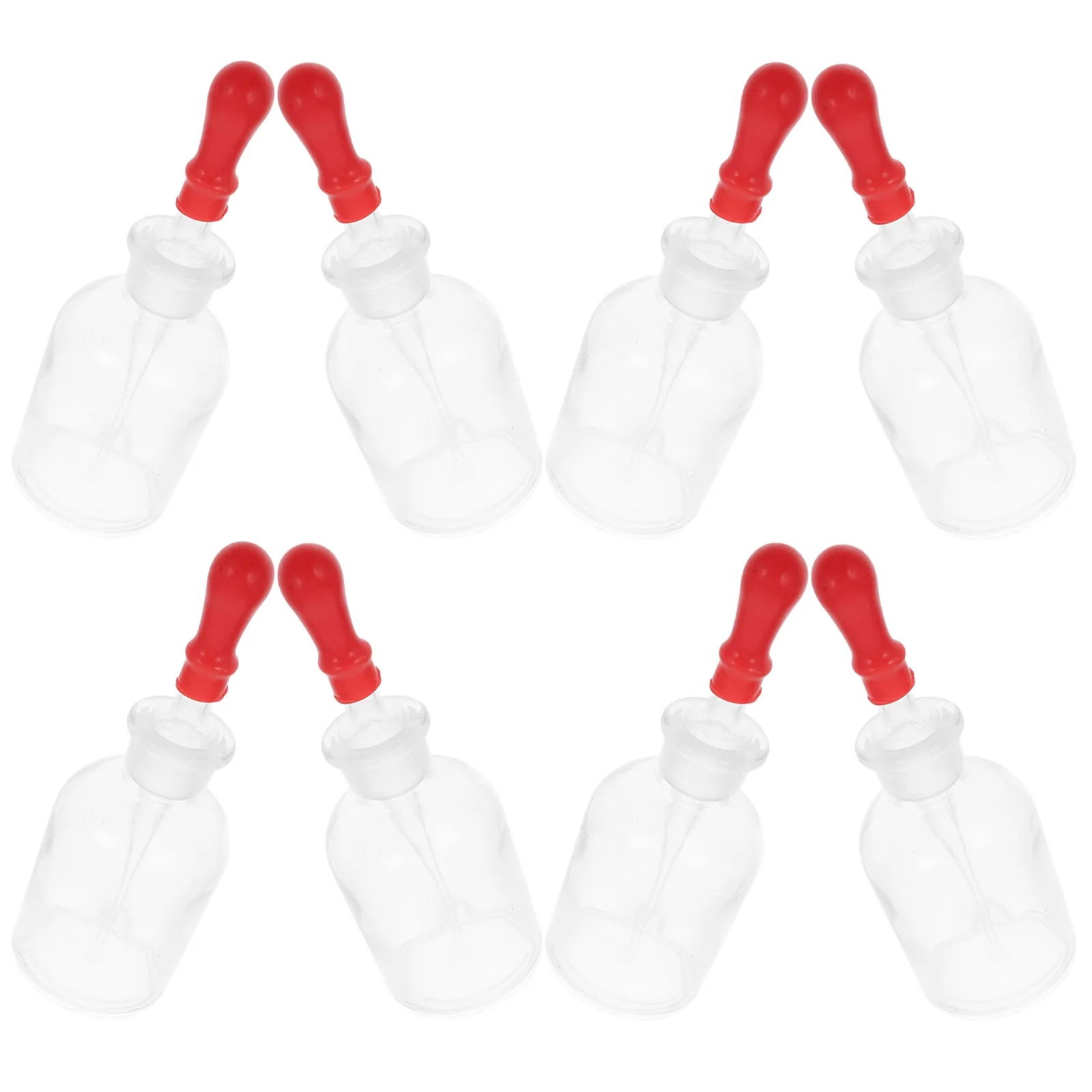 

10 Pcs Laboratory Glass Dropper Bottle Amber Essential Oil Bottles with Clear Empty for Oils