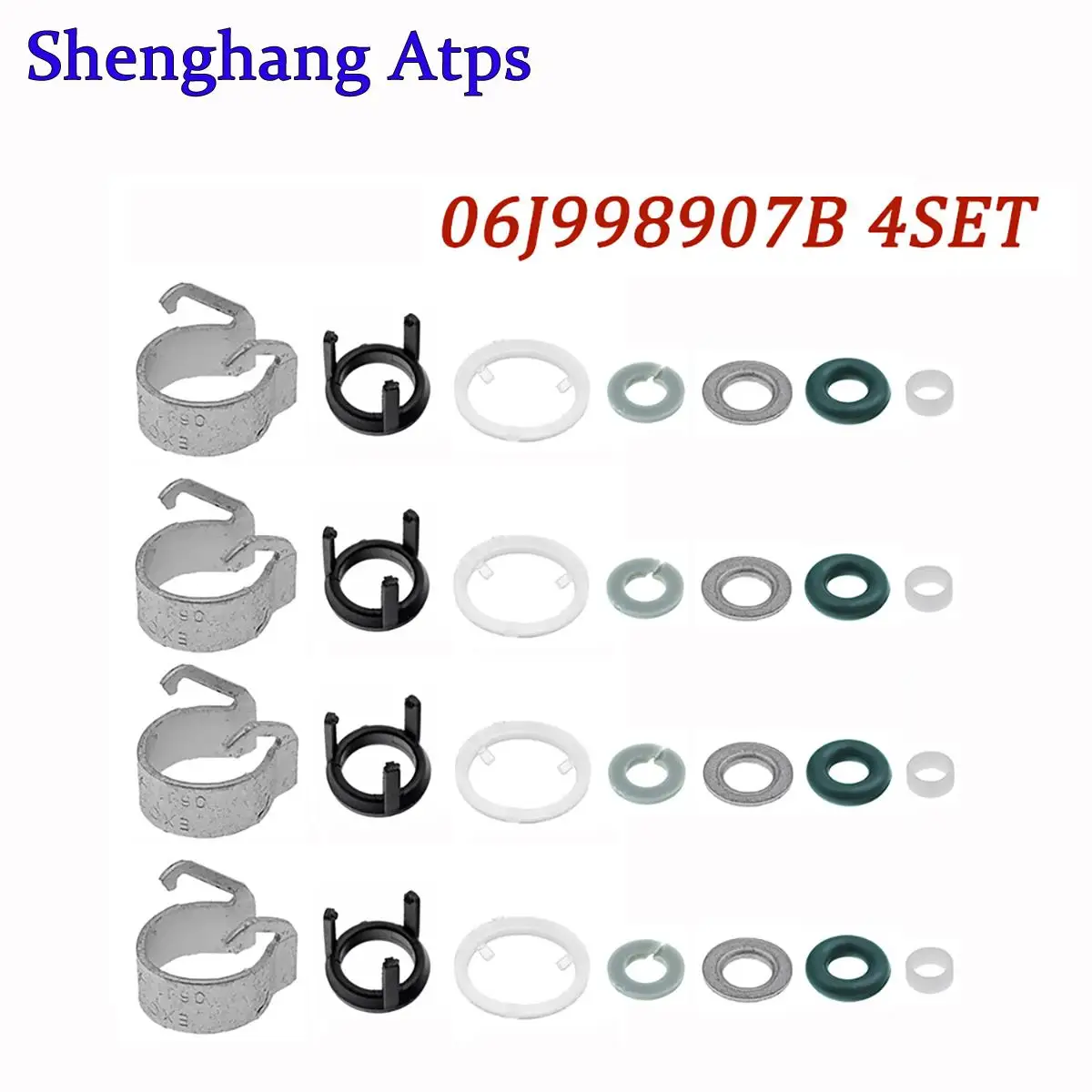 06J998907B 06H998907A 인젝터 수리 씰 키트 (아우디 A3 A4 A5 A6 Q5 Q3 TT 폭스바겐 골프 R GTI 티구안 파사트 CC EOS 2.0L 06J998907A 용)