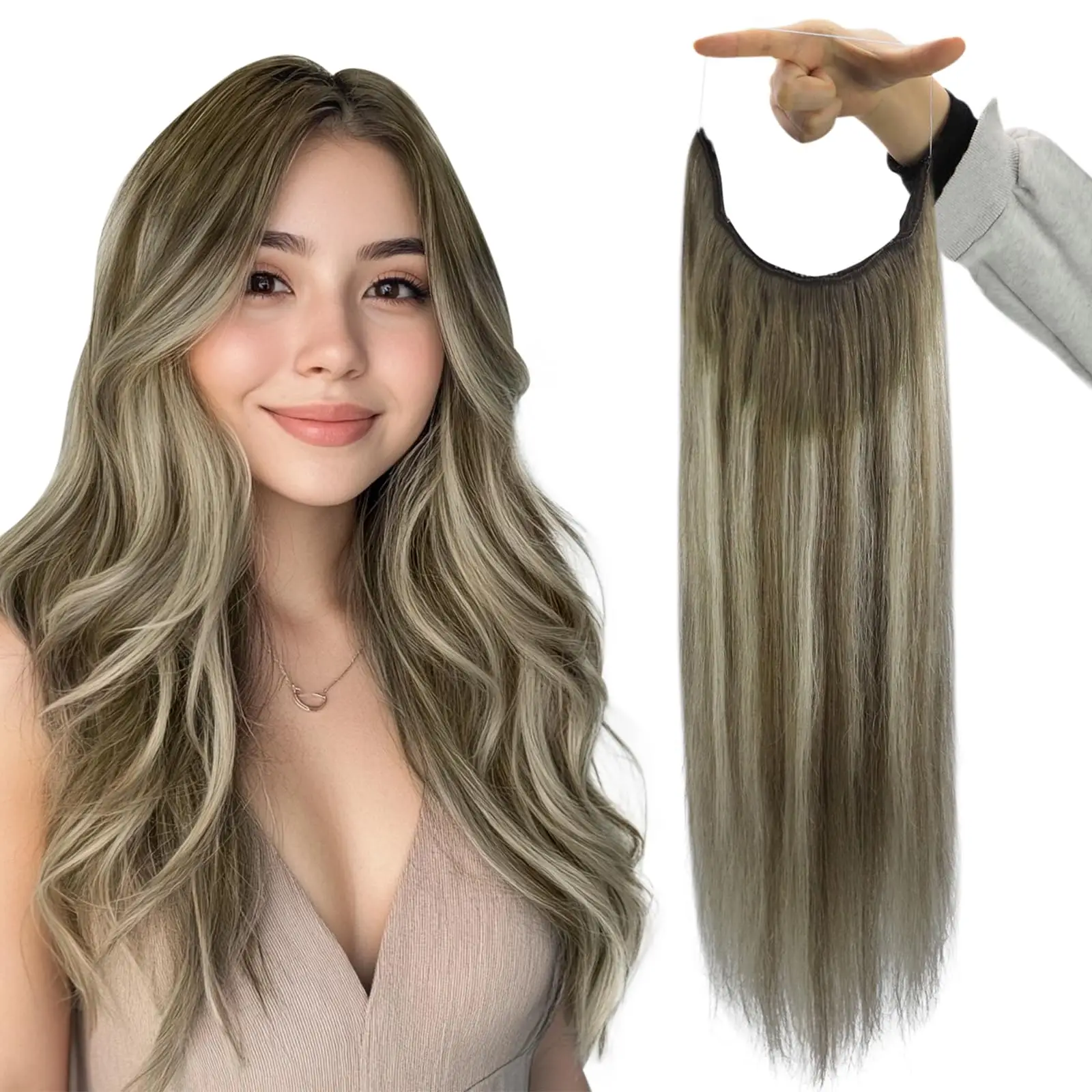 

Цельные человеческие волосы, невидимые наращивания лески для кожи головы | Для добавления роста и объема при корне