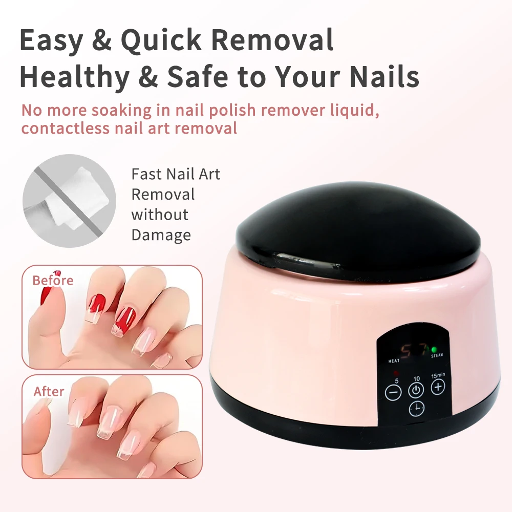 Electric Nail Gel Remover Acrylic Automatic Nail Steamer Portable One-Handed Gel Polish Fast Soaking Off Device for Home Salon
