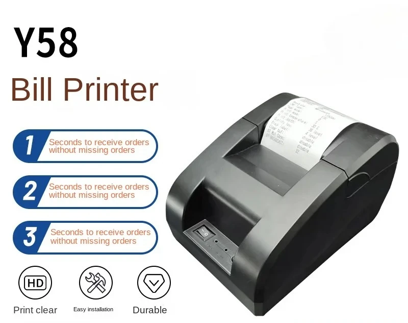 Thermal Order Ticket According to Take-out Printer Supermarket Catering Take-out Cashier Receipt Machine