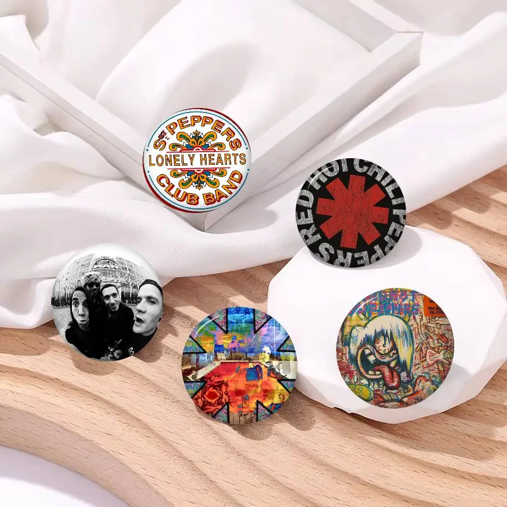Anime Brooches Cute Cartoon Badge Jacket Jeans Lapel Pin Gift Accessorie Red Hot Chili P-Peppers Band logo