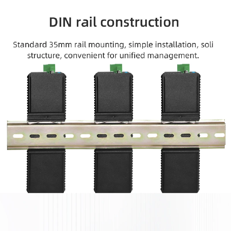 JT-COM Industrial Gigabit Fiber Optic Switch 1/2 fiber 1/2/4/5/8 eth SFP Rail DC24V Powered Optical Network Switch