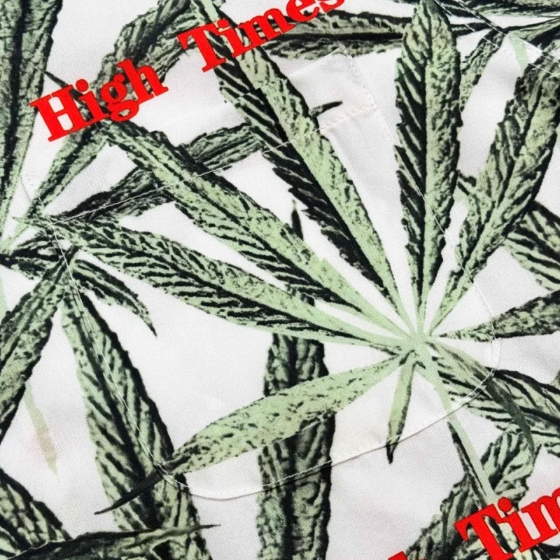 Top Quality Summer WACKO MARIA Letter Pattern Full Print Hawaii Mens Womens Hip Hop Casual Short Sleeve Shirt