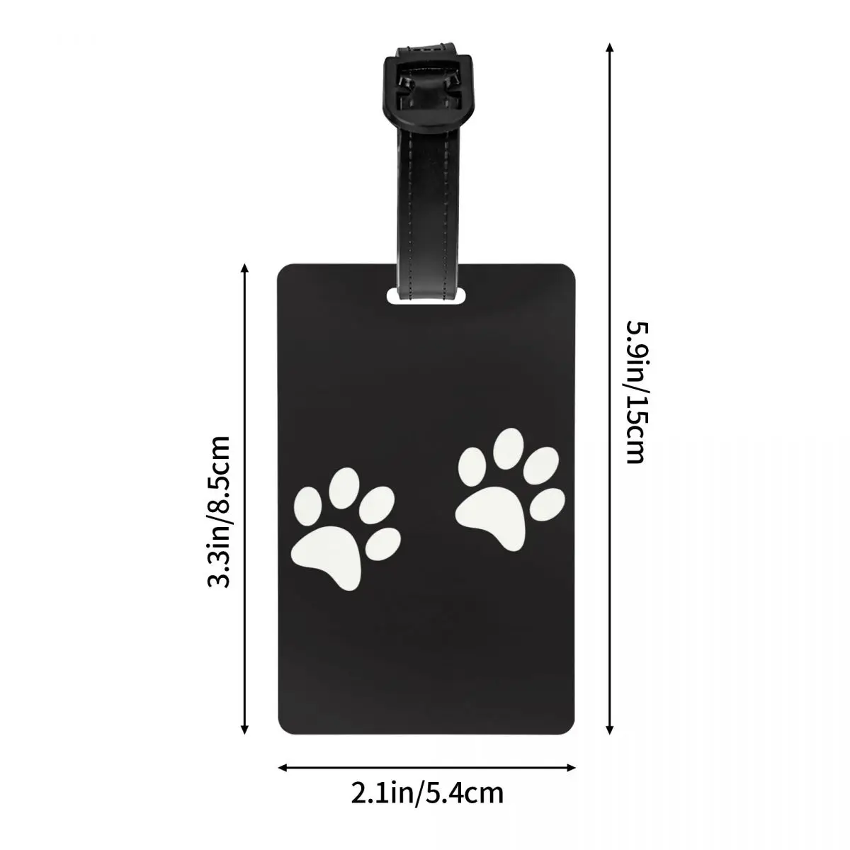 Dog Footprint Luggage Tags for Suitcases Funny Animal Paw Baggage Tags Privacy Cover Name ID Card