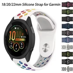 Garmin Forerunner 55 165 970 255S 265S용 18/20/22mm 실리콘 스트랩 Garmin Active 5/Vivoactive 5/Venu 4/3/3S용 팔찌 밴드