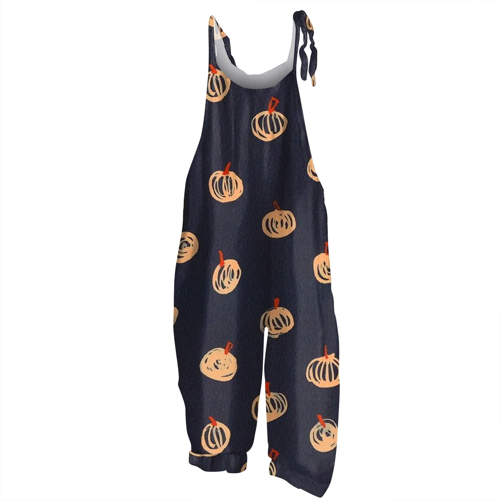 Harajuku Fashion Wide-leg Jumpsuit Baggy Casual Halloween  Printing Vintage One-piece Oversized Pencile Jumpsuits For Ladies