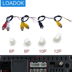 6 8 10 12 Pin DIY Universal Car Stereo Receiver Radio RCA Output Wire Aux In Cable Adapter Wiring Connector Android DVD