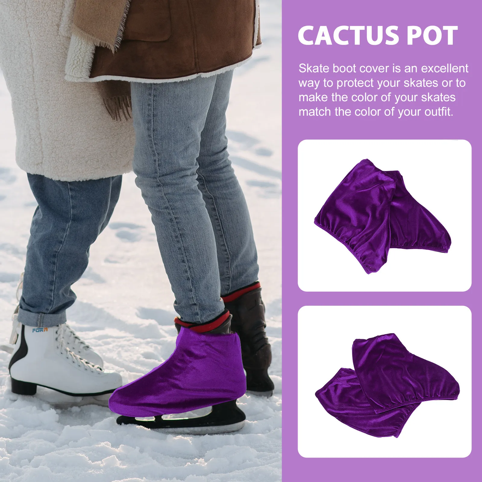 

Пара накладок на коньки из премиального полиэстера: легкие, удобные, подходят для фигурных коньков и хоккейных коньков, портативные.