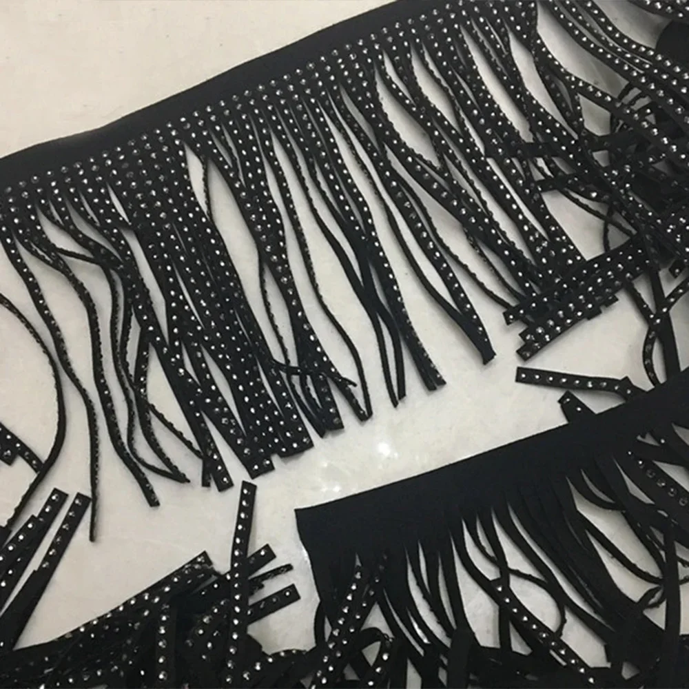 0.5 yard row of hot drill lace fringed tassels drop curtain decoration accessories DIY by hand