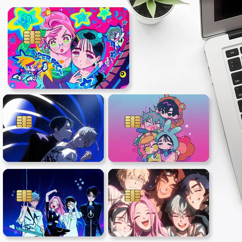 Anime Alien Stage Credit Card 4PCS Anti-scratch Waterproof  Stickers for Bank Debit Decorative Protection