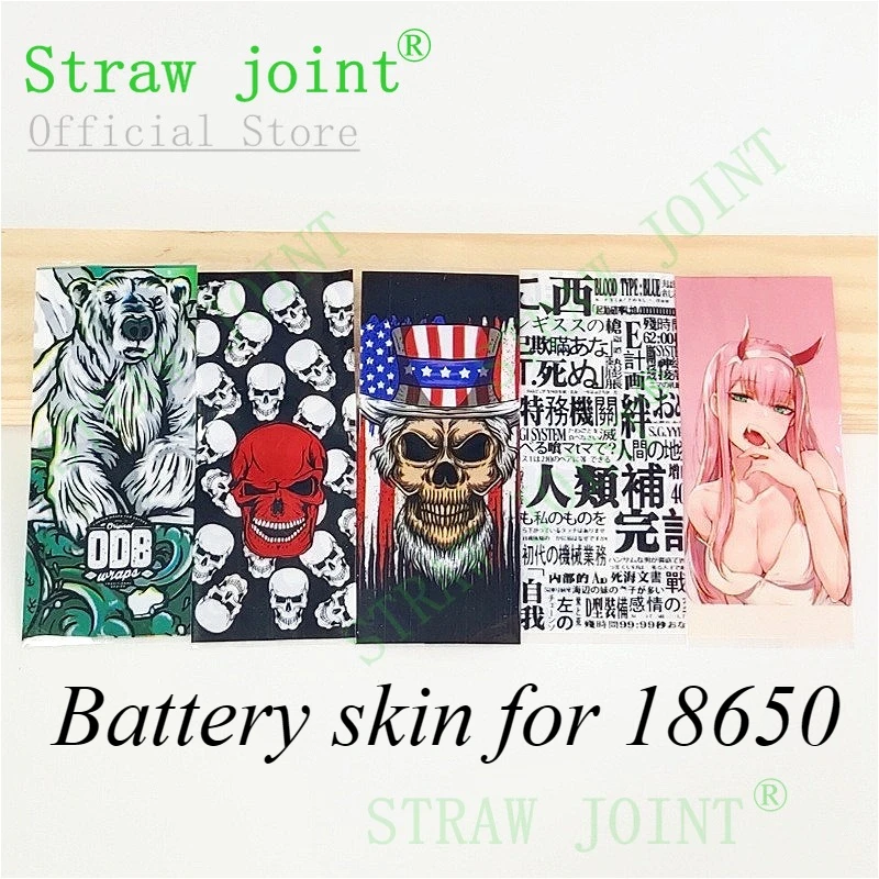 

10pcs/bag Battery skin for 18650 Lithium Battery Shrinkable Tubing Jacket Thermal Shrink Sleeve For DIY Skin Replacement