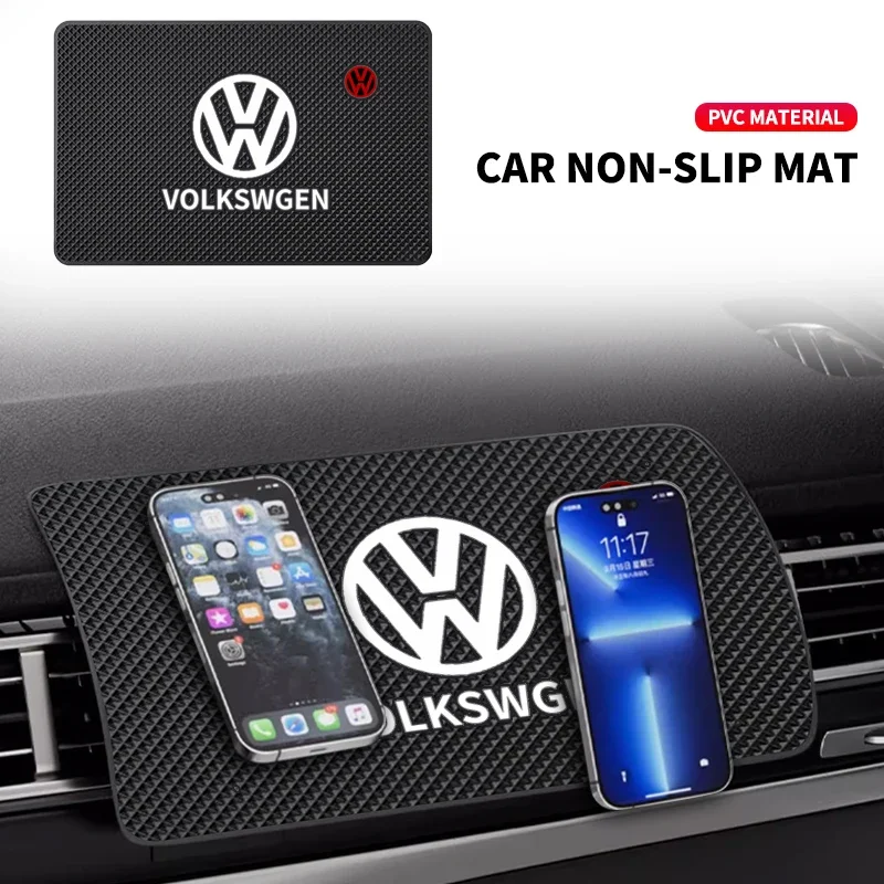 Car Silicone Sticky Non-slip Mat Car Dashboard Phone Anti-slip Mat For Volkswagen Tharu R Polo T5 GTI Tiguan R-Line Golf Arteon