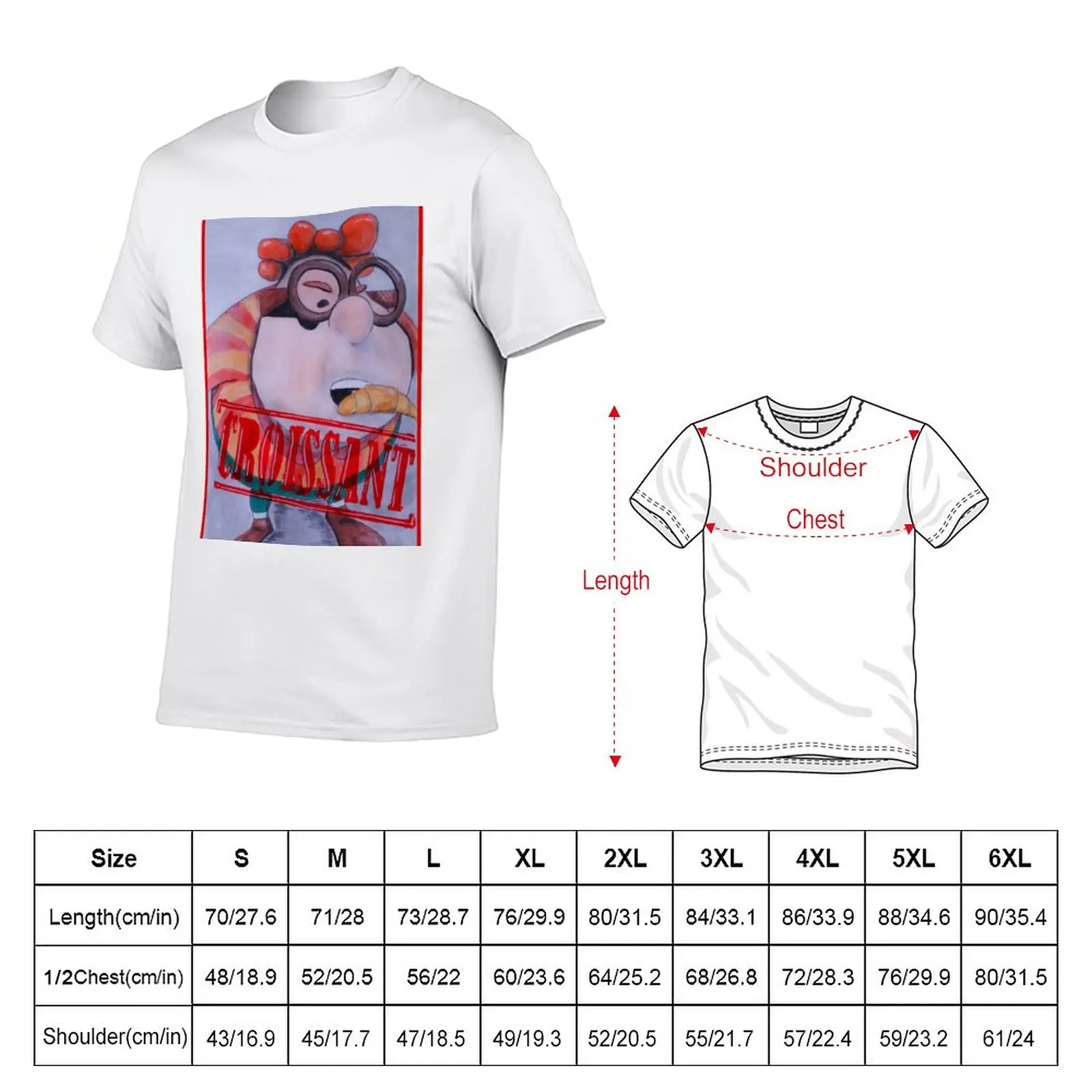 New Carl Wheezer Croissant T-Shirt summer tops hippie clothes oversized t shirt Short t-shirt black t shirts for men