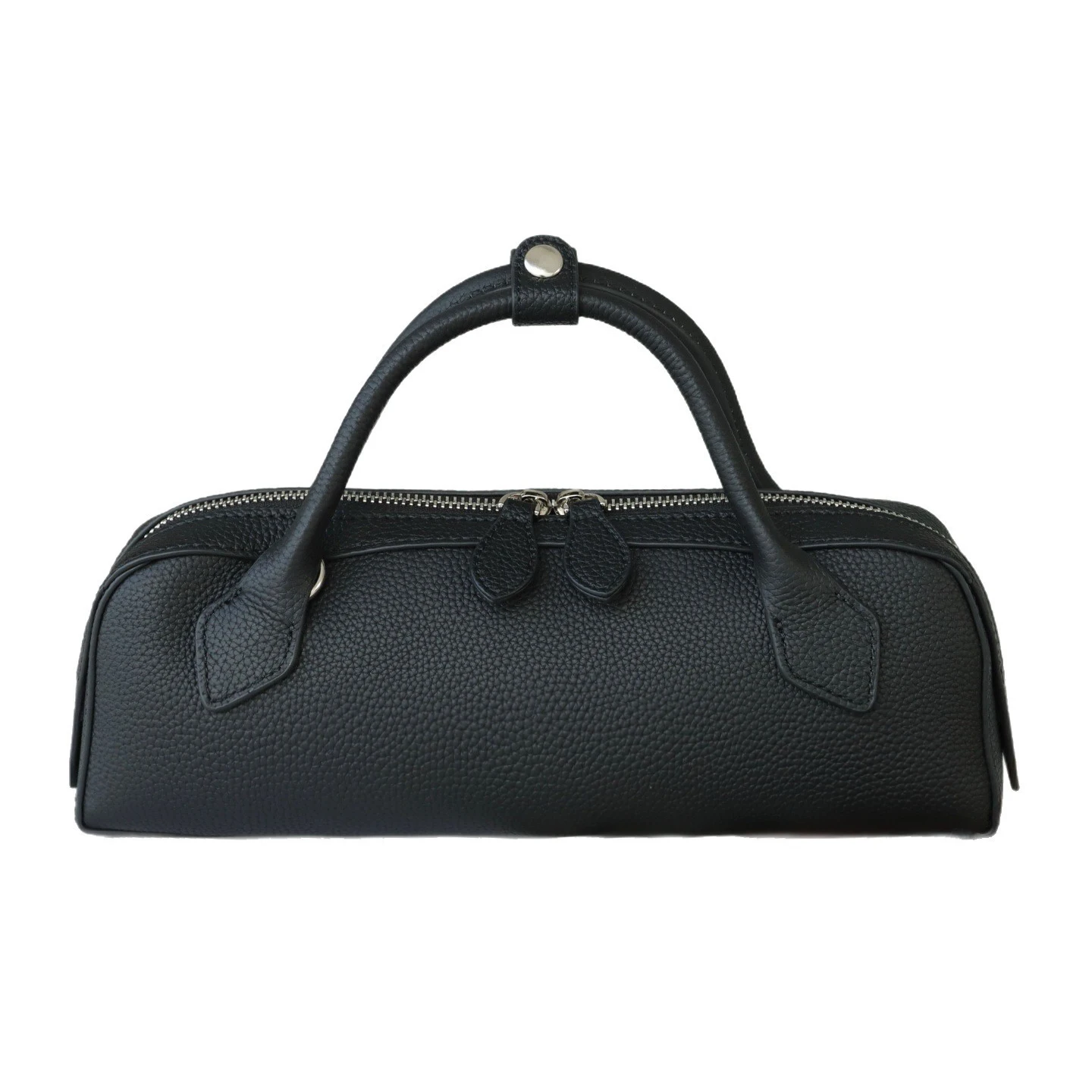 

Genuine Leather Women Underarm Baguette Bag Female Luxury Desigher Ladies Black Handbag Shoulder Crossbody Ebony Bags Gray Beige