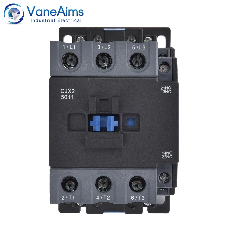 AC Contactor 220v Three-phase Single Phase 1NO1NC Contacts CJX2 Contactors 3P Contactors Coil Voltage 380vac Din Rail Mounted