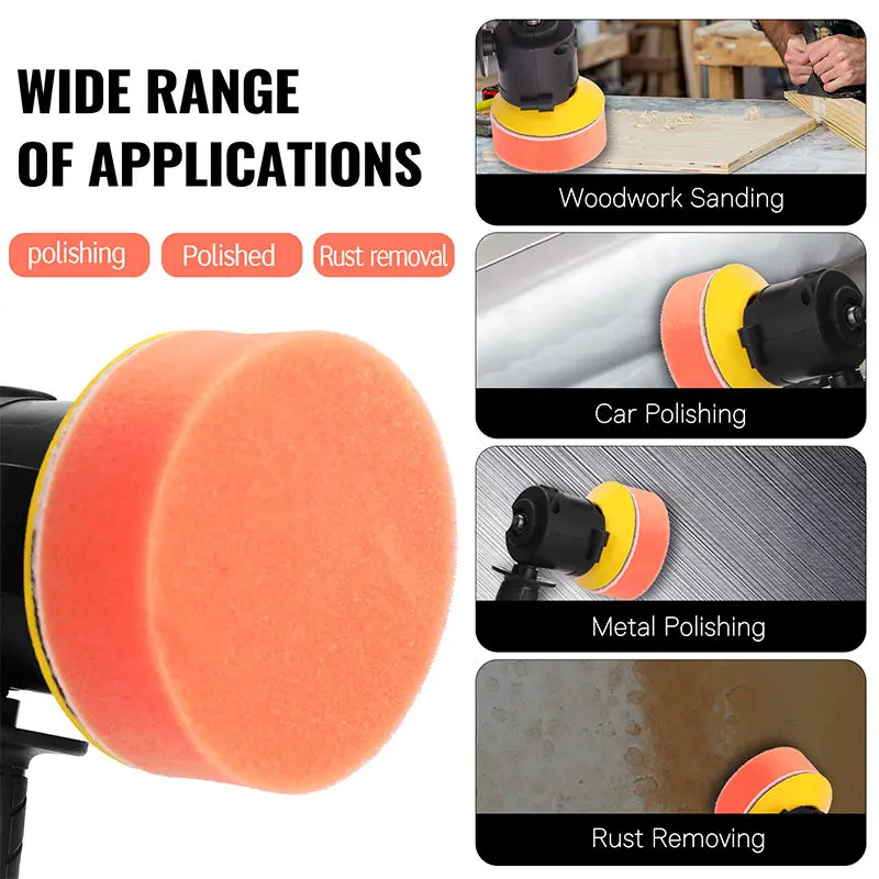 Car Electric Polisher Adapter Eccentric Polishing Waxing Tool  Kit for Car Maintenance Floor Glass Furniture Sanding Waxing