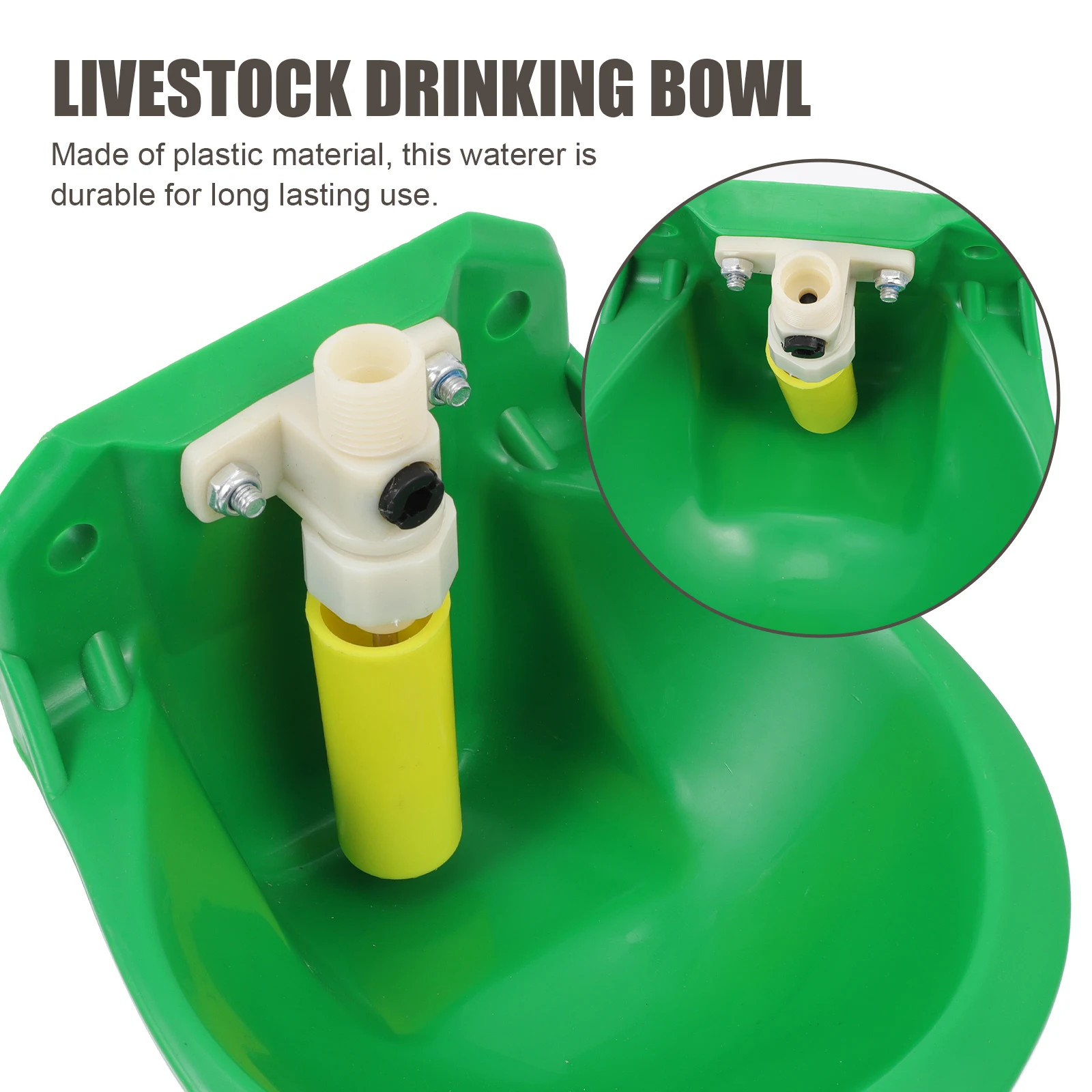 

Sheep Drinking Bowl Livestock Water Fountain Durable Plastic Container Automatic Dispenser Feeder Cow Pig Animal Safe Easy Use