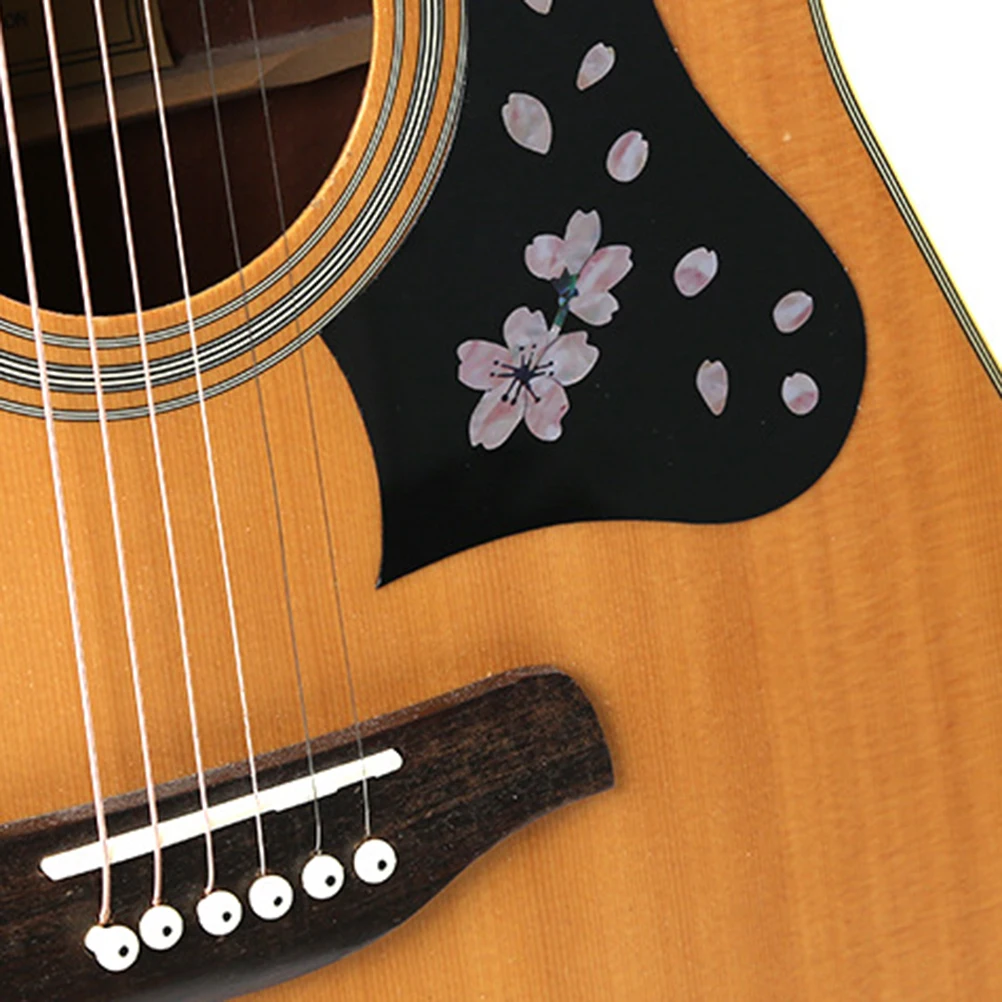 

2pcs Cherry Blossom Guitar Stickers Floral Decorations For Ukulele Bass Panel Durable Premium Material Musical Accessories