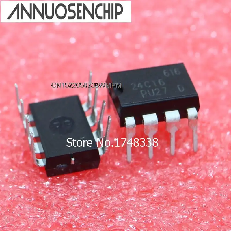 100PCS IC  AT24C16AN-PU-2.7 EEPROM DIP8 NEW GOOD QUALTIY  AT24C16