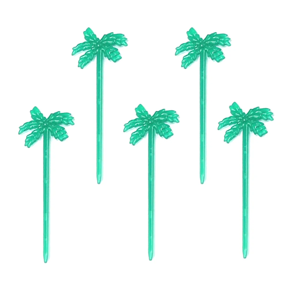 

100 Pcs Cake Picks Wedding Cupcake Decor Cakes Halloween Toppers Plastic Child Palm Tree