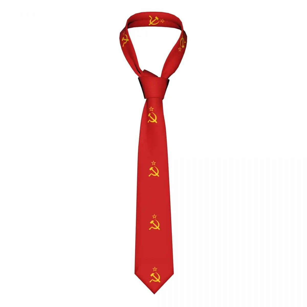 

Custom Flag Of The Soviet Union Ties Men Fashion Silk Russian CCCP Necktie for Business