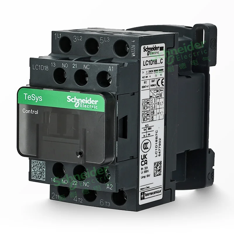 

Schneider New black version AC Three-pole contactor 3P LC1D09 LC1D12 LC1D25 LC1D32 LC1D38 B7C F7C Q7C M7C 24V 48V 110V 220V 380V